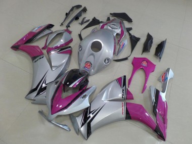 Best 2012-2016 Honda CBR1000RR Motorcycle Fairings - Silver Pink Glossy Black UK