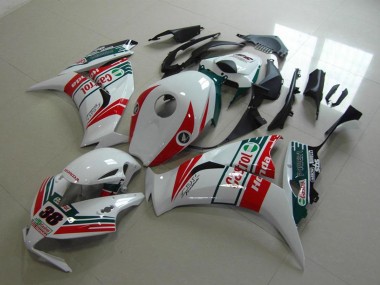 Best 2012-2016 Honda CBR1000RR Motorcycle Fairings - White Red Green Castrol 38 UK