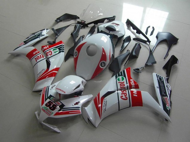 2012-2016 Honda CBR1000RR Motorcycle Fairings - White Red Green Castrol UK
