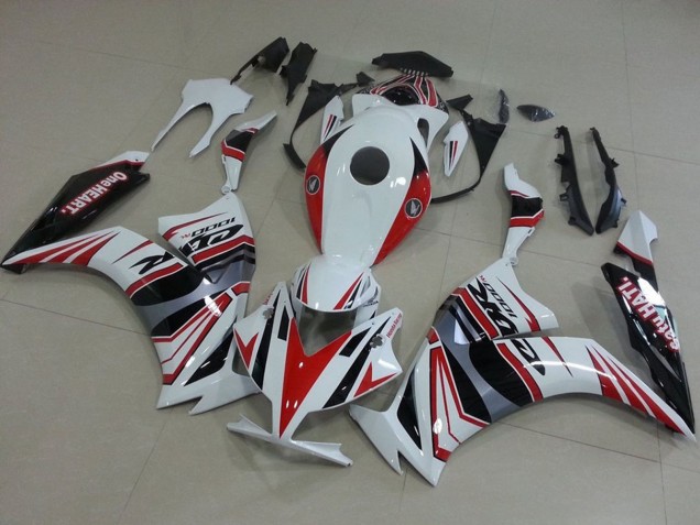 2012-2016 Honda CBR1000RR Motorcycle Fairings - White Red Silver Black One Heart UK