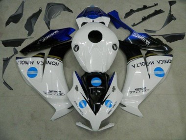 Best 2012-2016 Honda CBR1000RR Motorcycle Fairings - White Blue Glossy Black Konica Minolta UK