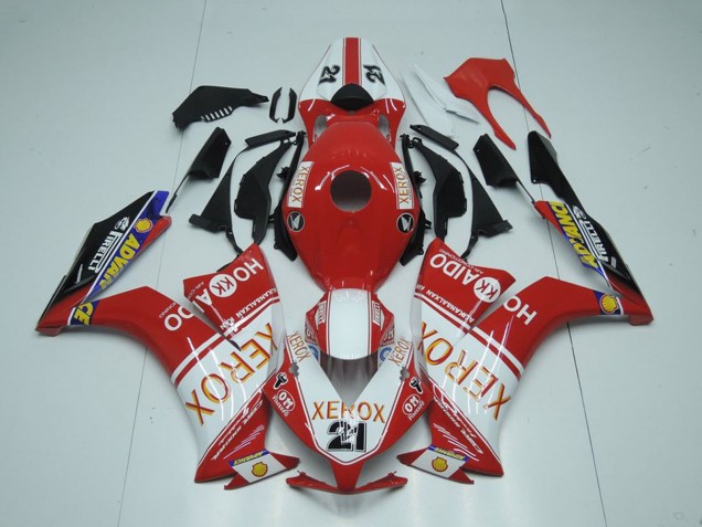 2012-2016 Honda CBR1000RR Motorcycle Fairings - White Red Glossy Black Xerox 21 UK