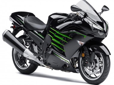 Best 2012-2024 Kawasaki ZX14R ZZR1400 Motorcycle Fairings - Glossy Black Matte Black Green UK