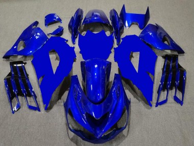 Best 2012-2024 Kawasaki ZX14R ZZR1400 Motorcycle Fairings - Blue Black UK