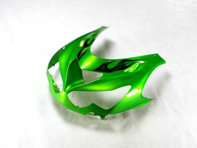 2012-2024 Kawasaki ZX14R ZZR1400 Motorcycle Fairing - Green Glossy Black UK