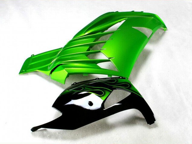 2012-2024 Kawasaki ZX14R ZZR1400 Motorcycle Fairing - Green Glossy Black UK