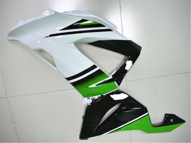 2013-2018 Kawasaki ZX6R Motorcycle Fairings - Green White Glossy Black UK