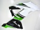 2013-2018 Kawasaki ZX6R Motorcycle Fairings - Green White Glossy Black UK