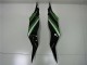 2013-2018 Kawasaki ZX6R Bike Fairings - Green Glossy Black UK