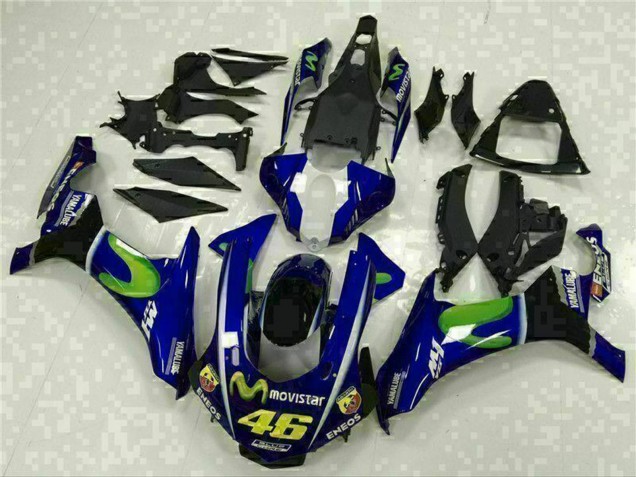 2015-2019 Yamaha YZF R1 Motorcycle Fairings - Blue Silver Black Green MoviStar UK