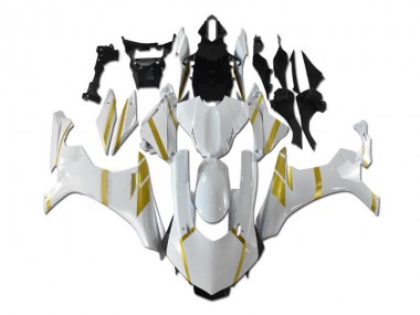 Best 2015-2019 Yamaha YZF R1 Motorcycle Fairings - White Gold UK