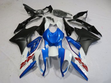Best 2015-2016 BMW S1000RR Motorcycle Fairing - White Blue Matte Black UK