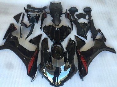 Best 2015-2019 Yamaha YZF R1 Motorcycle Fairings - Glossy Black Red UK