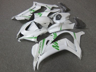 Best 2016-2020 Kawasaki ZX10R Motorcycle Fairing - Pearl White Green UK