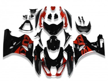 Best 2017-2024 Suzuki GSXR 1000 Motorcycle Fairings - Glossy Black Red UK