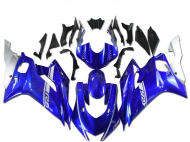 Best 2017-2023 Yamaha YZF R6 Motorcycle Fairings - Blue Silver UK