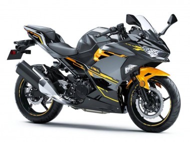 Best 2018-2024 Kawasaki EX400 Motorcycle Fairings - Black Grey Orange UK