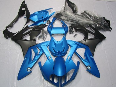 Best 2009-2014 BMW S1000RR Motorcycle Fairings Kits - Blue Matte Black UK