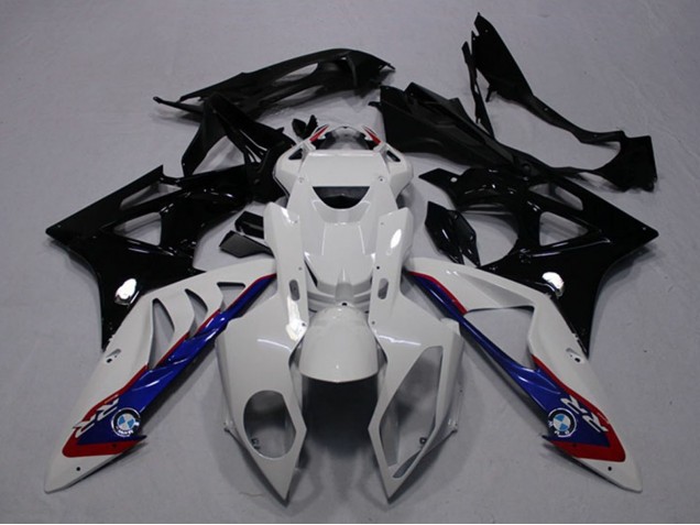 2009-2014 BMW S1000RR Motorcycle Fairings - White Blue Glossy Black UK