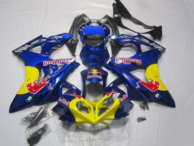 Best 2009-2014 BMW S1000RR Motorcycle Fairings - Blue Yellow Red Bull UK