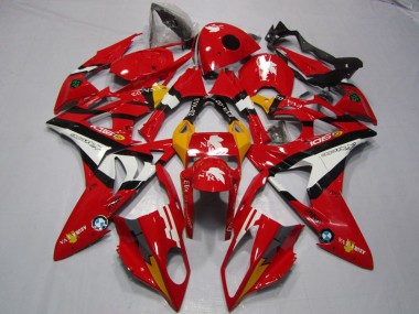 Best 2009-2014 BMW S1000RR Motorcycle Fairings - Red White Black UK