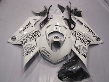 Best 2007-2014 Ducati 1098 Motorcycle Fairings - White Jack Daniels UK
