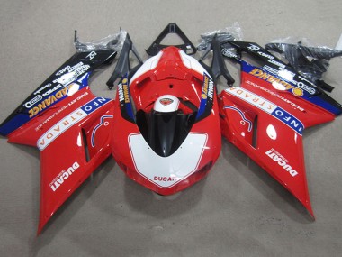 Best 2007-2014 Ducati 1098 Motorcycle Fairings - Red White Black Info Strada Advance UK