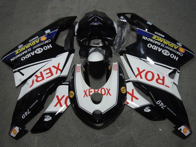 2005-2006 Ducati 749 Motorcycle Fairings - White Glossy Black Red Xerox UK