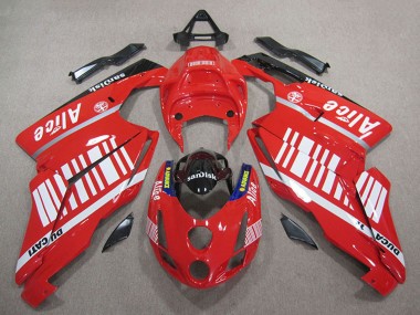 Best 2005-2006 Ducati 749 999 Motorcycle Fairings - Red White Glossy Black Alice Sandisk UK