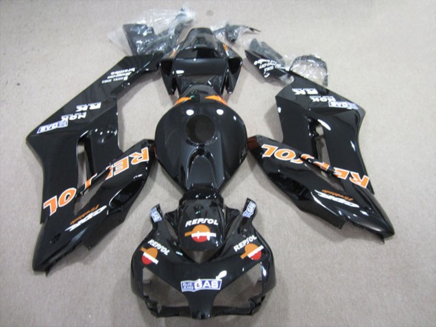 2004-2005 Honda CBR1000RR Motorcycle Fairings - Glossy Black Orange Repsol UK