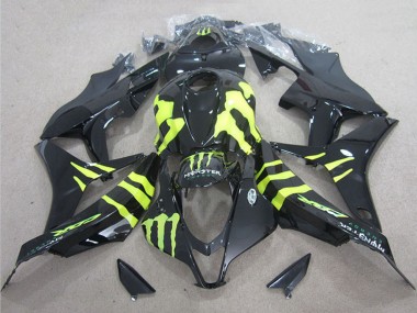 Best 2004-2005 Honda CBR1000RR Motorcycle Fairings - Glossy Black Yellow Monster UK