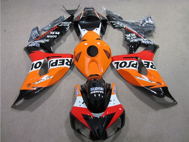 2006-2007 Honda CBR1000RR Motorcycle Fairings Kits - Orange White Red Glossy Black Repsol UK