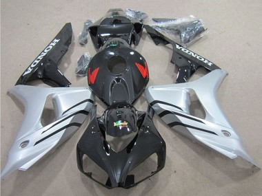 Best 2006-2007 Honda CBR1000RR Bike Fairings - Silver Glossy Black UK