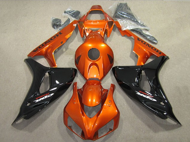 2006-2007 Honda CBR1000RR Motorcycle Fairings - Orange Glossy Black UK
