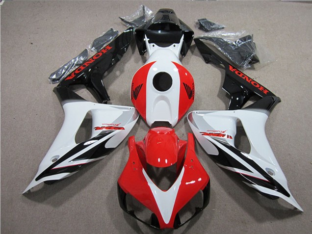 2006-2007 Honda CBR1000RR Motorcycle Fairings - White Red Glossy Black Fireblade UK