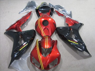 Best 2006-2007 Honda CBR1000RR Motorcycle Fairings - Red Yellow Glossy Black UK