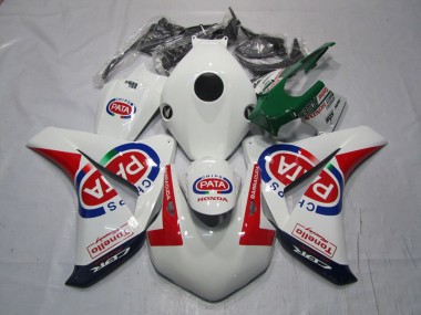 Best 2008-2011 Honda CBR1000RR Motorcycle Fairings - White Red Blue Pata UK