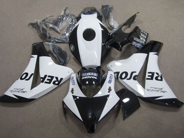 2008-2011 Honda CBR1000RR Motorcycle Fairing - White Glossy Black Repsol UK