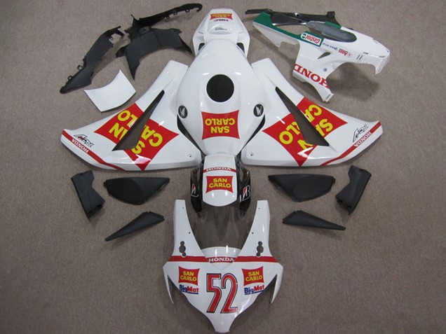 2008-2011 Honda CBR1000RR Motorcycle Fairings - White Red Yellow San Carlo 52 UK