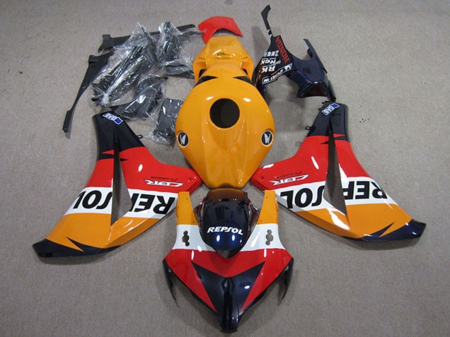 2008-2011 Honda CBR1000RR Motorcycle Fairings Kits - Orange White Red Glossy Black Repsol UK