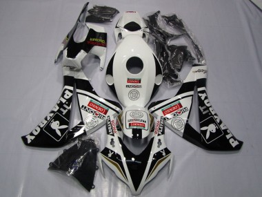Best 2008-2011 Honda CBR1000RR Motorcycle Fairings - White Glossy Black DENSO Playboy UK