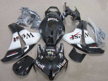 Best 2008-2011 Honda CBR1000RR Motorcycle Fairings - Glossy Black White West UK