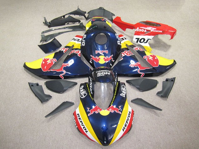 2008-2011 Honda CBR1000RR Motorcycle Fairings - Dark Blue Yellow Red Repsol Red Bull UK