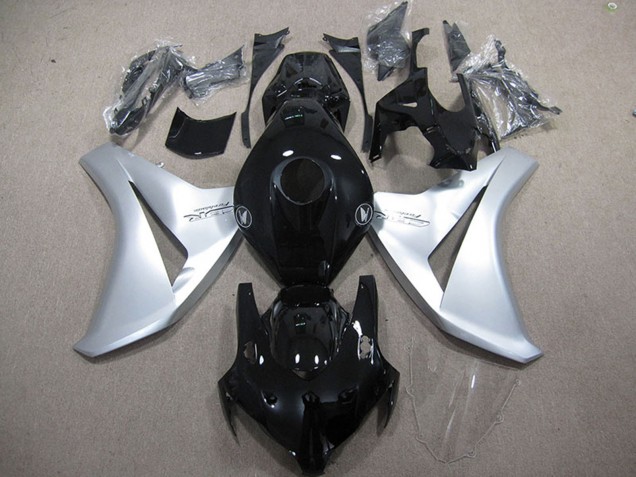 2008-2011 Honda CBR1000RR Motorcycle Fairings - Silver Glossy Black Fireblade UK