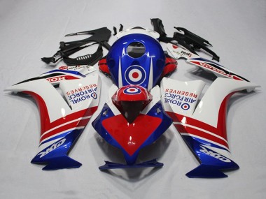 Best 2012-2016 Honda CBR1000RR Motorcycle Fairings - White Red Blue Royal Air Force Reserves UK