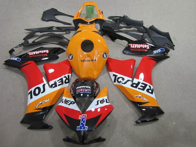 2012-2016 Honda CBR1000RR Motorcycle Fairings - Orange White Red Glossy Black Repsol 1 UK