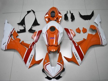 Best 2017-2023 Honda CBR1000RR Motorcycle Fairings - White Orange Red HRC UK