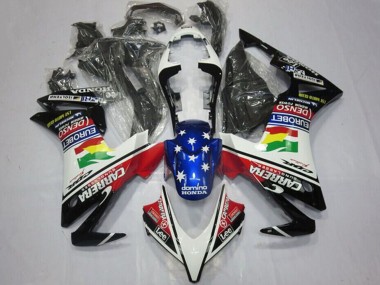 Best 2013-2015 Honda CBR500R Motorcycle Fairings - White Red Blue Glossy Black Star Carrera Lee DENSO EuroBet UK
