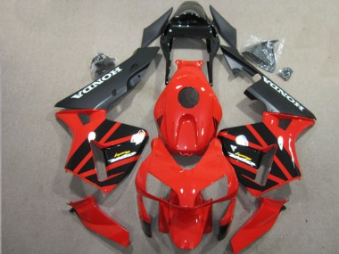 Best 2003-2004 Honda CBR600RR Motorcycle Fairing - Red Glossy Black Matte Black UK