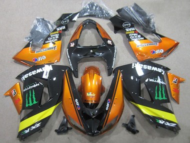 Best 2006-2007 Kawasaki ZX10R Motorcycle Fairings - Orange Yellow Glossy Black Green Monster UK